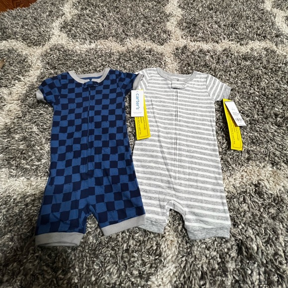 Carter’s 12 month short rompers pajamas set NWT - Picture 1 of 3